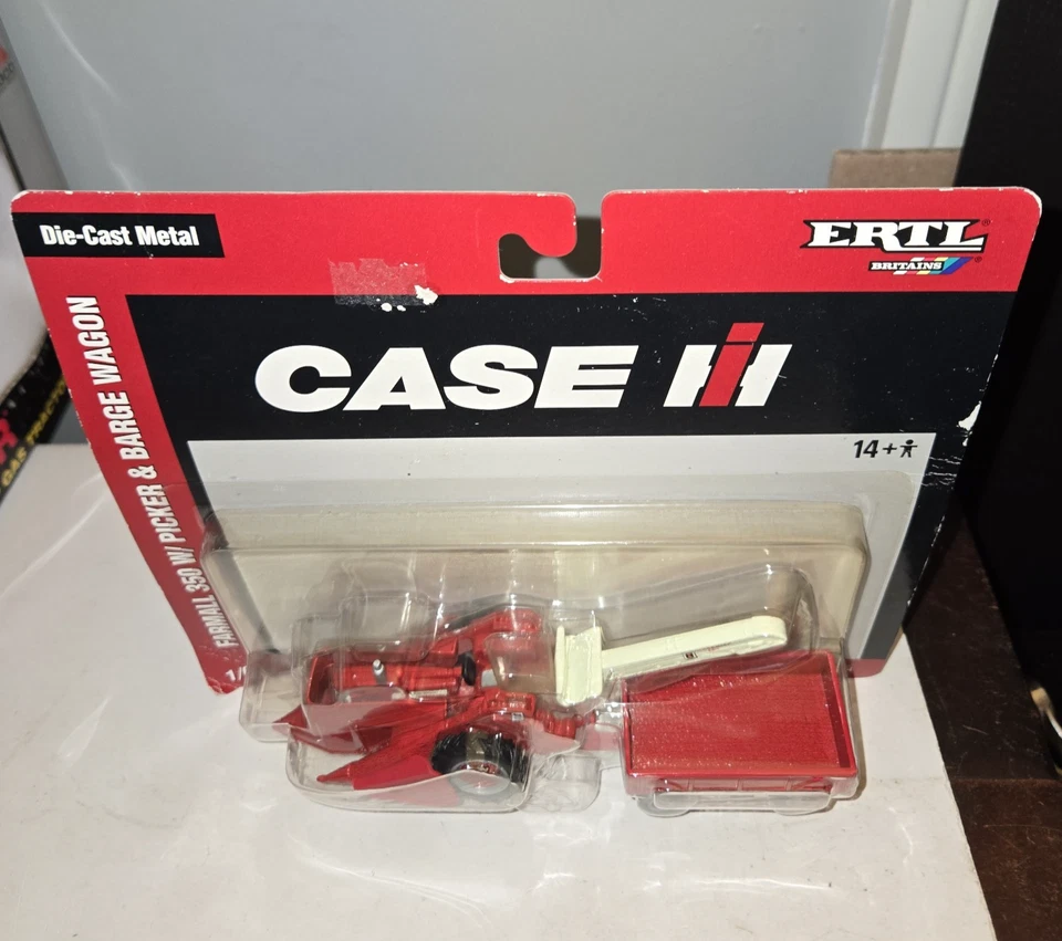 ERTL Case IH Farmall 350 w/Picker and Barge Wagon 1/64 Diecast - Sealed - A - Image 3 of 4
