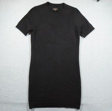 Quince Dress Womens XSmall Black Mini Mongolian Cashmere Short Sleeve Ladies
