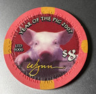 $8 WYNN 2007 CHINESE YEAR PIG LAS VEGAS NEVADA CASINO POKER CHIP — photo 7