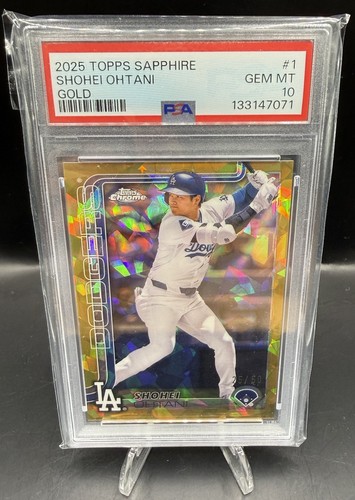2025 Topps Chrome Sapphire Edition SHOHEI OHTANI #1 Gold 25/50 PSA 10 Gem Mint