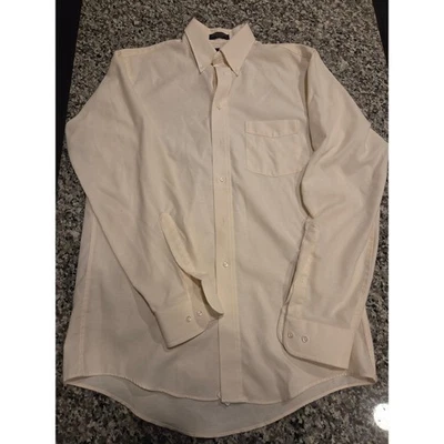 Barrington Mens Cream Wrinkle Free Oxford Button Down Shirt 15.5 34/35 Made USA - Image 1 of 4