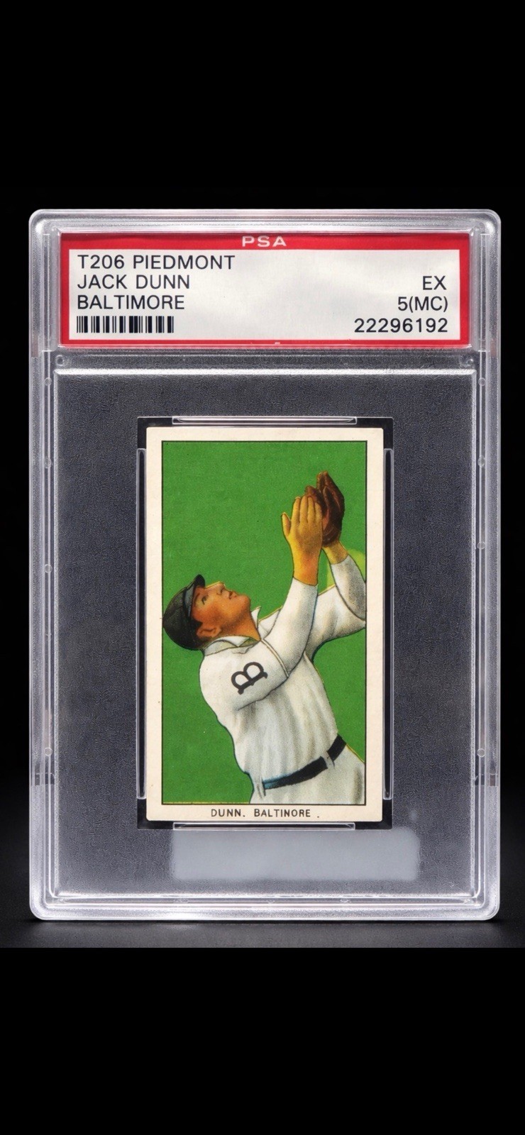 1909–11 T206 Jack Dunn Baltimore PSA 5 (MC) Piedmont Back Vintage Baseball Card