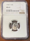 1946 S Roosevelt Silver Dime NGC MS 67