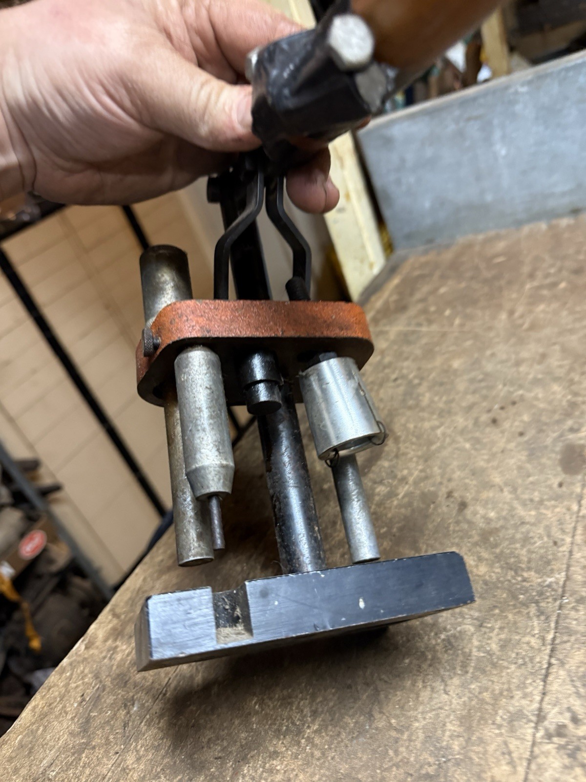 Vintage Old Lyman Shotgun Ammo Reloading Hand Operated Die Press Tool Parts USA