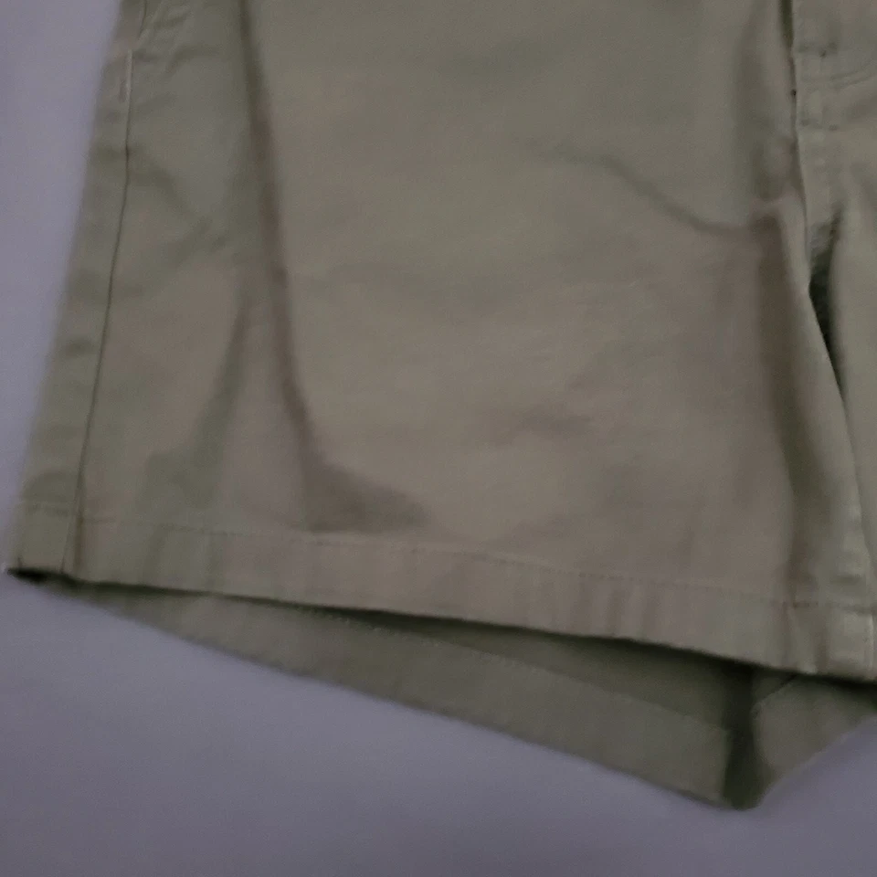 Pantalones Cortos ANA Para Mujer Talla 4 Sarga Chino Tiro Medio 4.5" Entrepierna Algodón Verde Foto 3 de 4