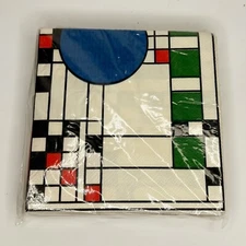 Frank Lloyd Wright Cocktail (20) Paper Napkins Moma Stained Glass Window Design
