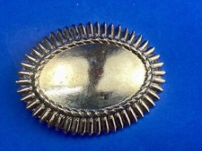 Simple Gold Tone Oval Replacement Belt Buckle With Unique Boarder
