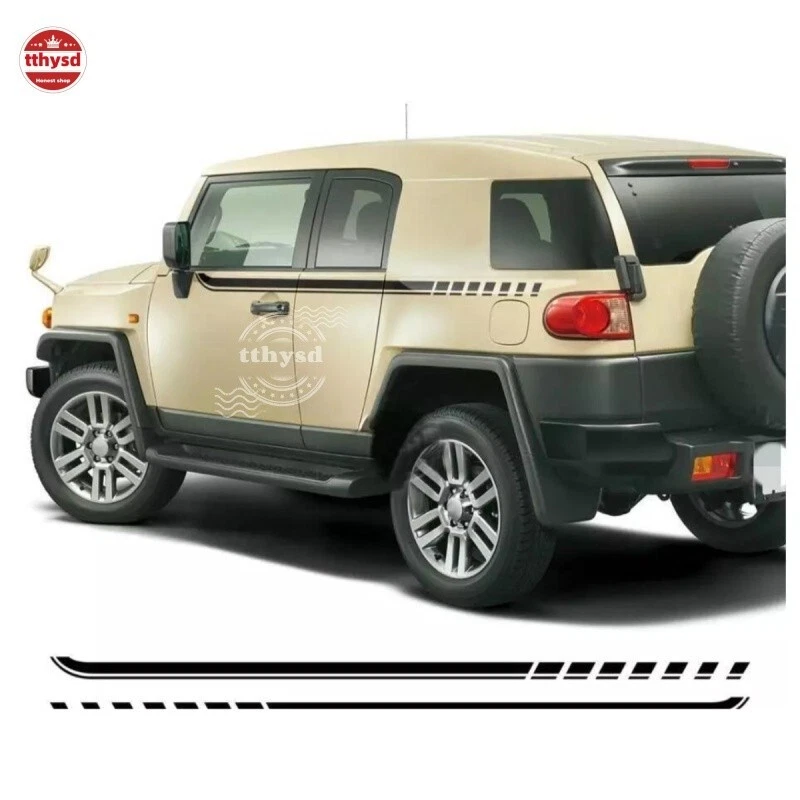 Calcomanías laterales a rayas de carreras línea de cintura gráficos para Toyota FJ Cruiser vinilo para automóvil Foto 2 de 4