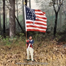 W.Britain 16038 Continental Line Ensign with National Colour, 1782-90 Britains 