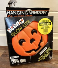 Blinky Blow Mold Glow Lite Jack O'Lantern Halloween Decor with Original Box 1995