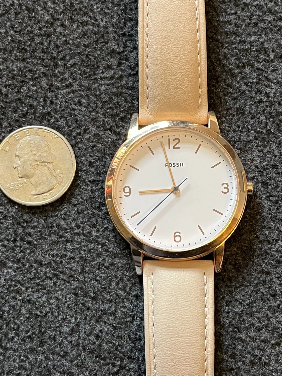 Fossil Blake Three hand Sand Leather Band Watch FS5430