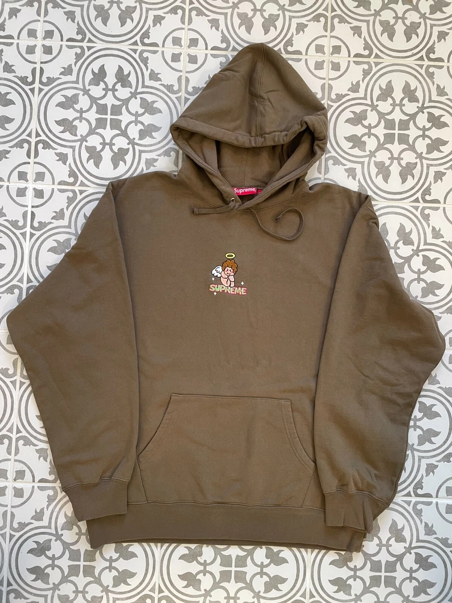 Supreme Olive Brown X-Large Angel Hoodie - 100% Authentic