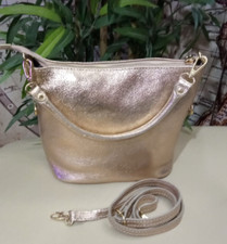 Mini borsa pochette da cerimonia a mano, tracolla, colore oro