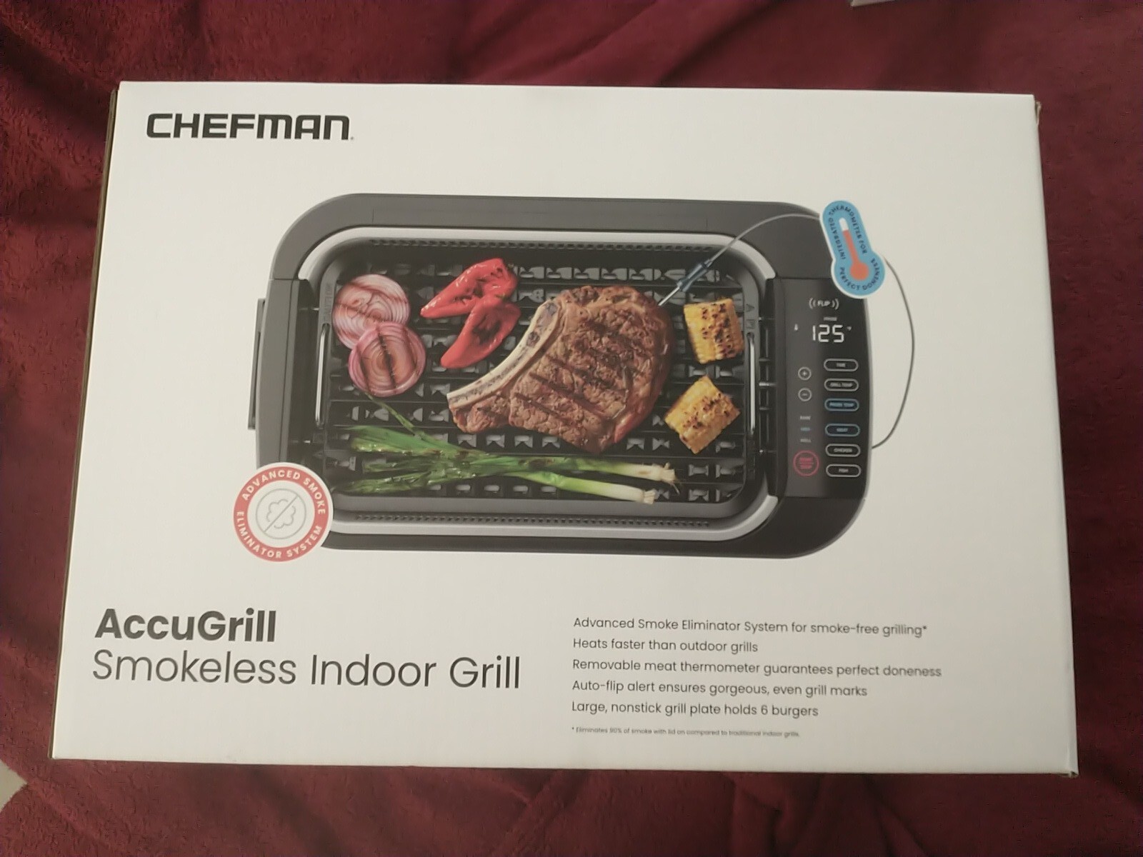 Chefman Smokeless Electric Indoor Grill In Original for sale online eBay
