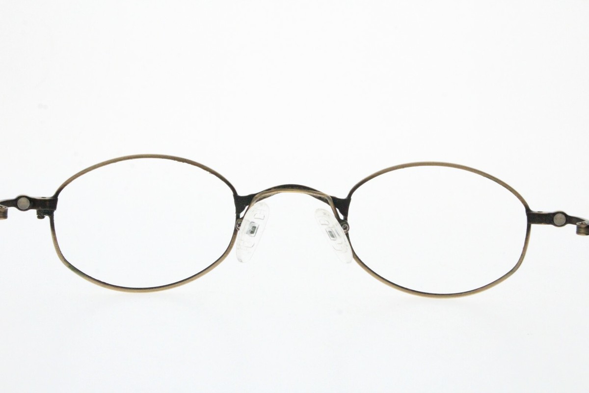 VTG 90s Artifiacts Oval Tortoise Antiqued Bronze AR-313 Japan 43