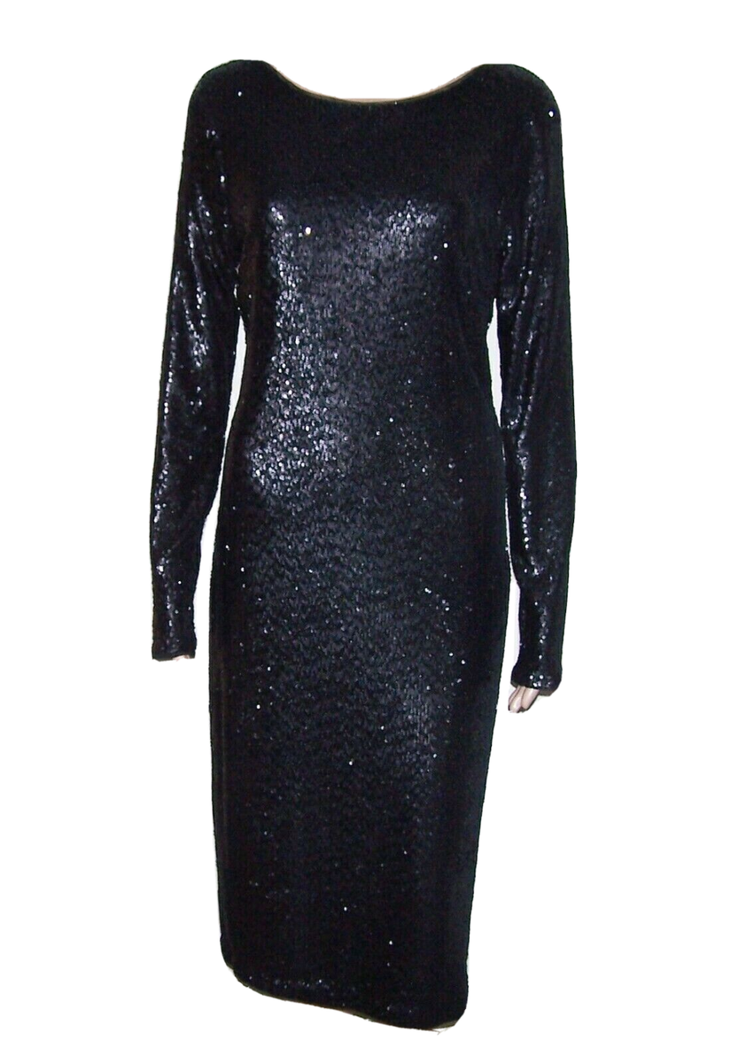 Women's Sequin Sheath Dress by White House Black Market, Black