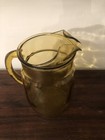 Vintage Amber Glass Pitcher With Ice Lip Excellent Condition — photo 3