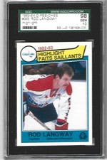 1983 OPC #365 ROD LANGWAY HOF HL SGC 98 OR 10 GEM MINT ! ONLY GEM MINT CARD!