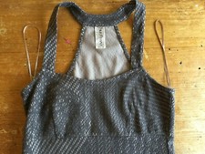 FREE PEOPLE Brown Short Skater Dress Sleeveless Lined Size Medium M B4