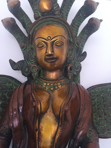 Antique Naag kanya 19'' 4k Snakes Lady Serpent Buddha Shamanism Collectable - Picture 6 of 9