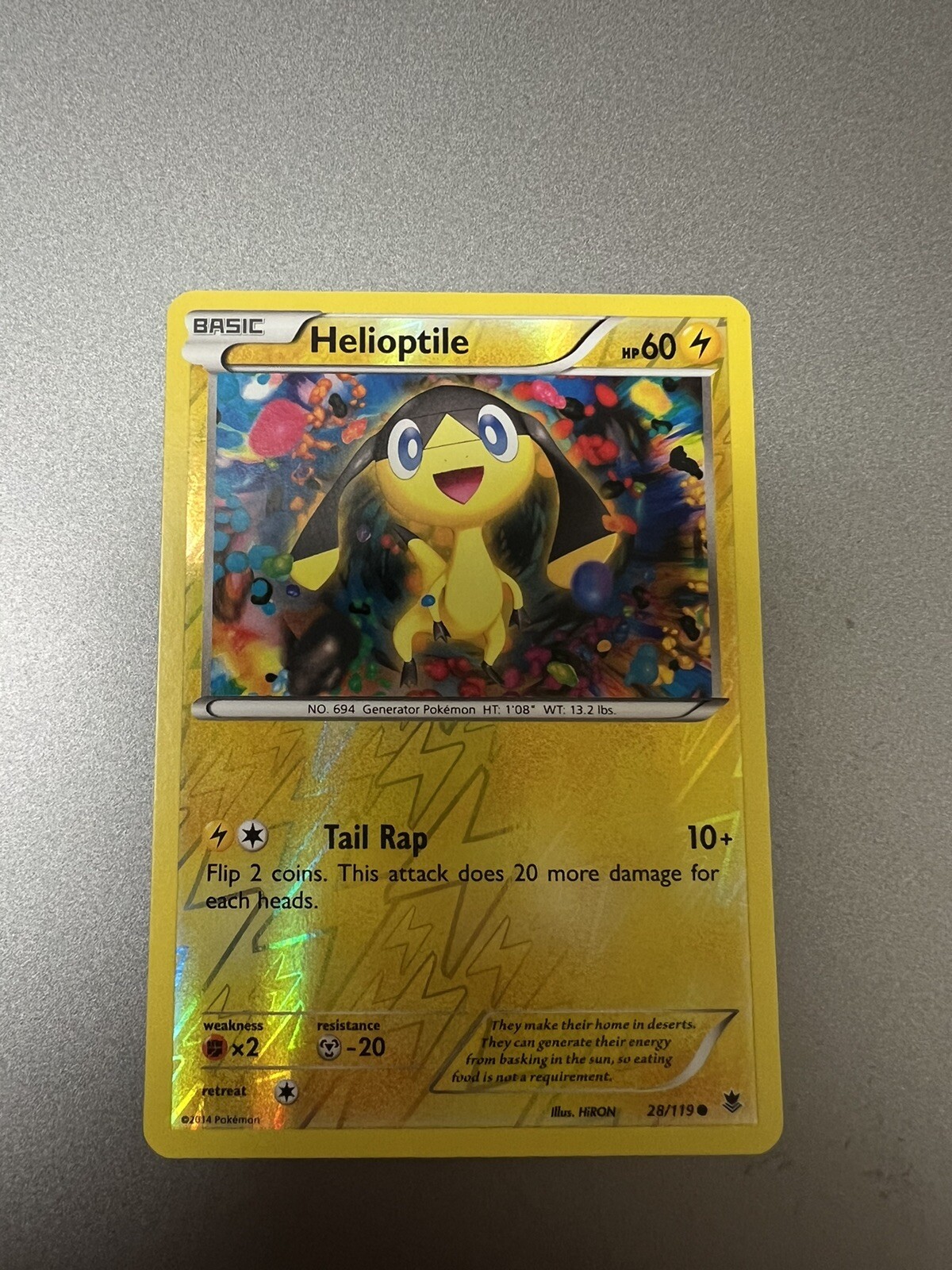 XY - Phantom Forces #28/119 Helioptile (28) NM Reverse Holo