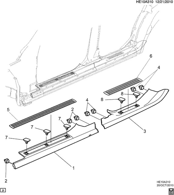 6 Holden Ve VF Commodore Door Sill Scuff Plate Mould Trim Clip Fastener