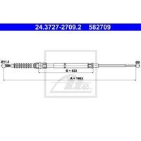ATE Handbremsseil Bremsseil Hinten Passend FüR Seat Leon ST 5F8 5F1
