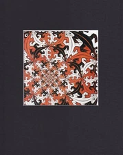 8X10" Matted Print M.C. Escher Dimensional Art Picture MC: Smaller and Smaller