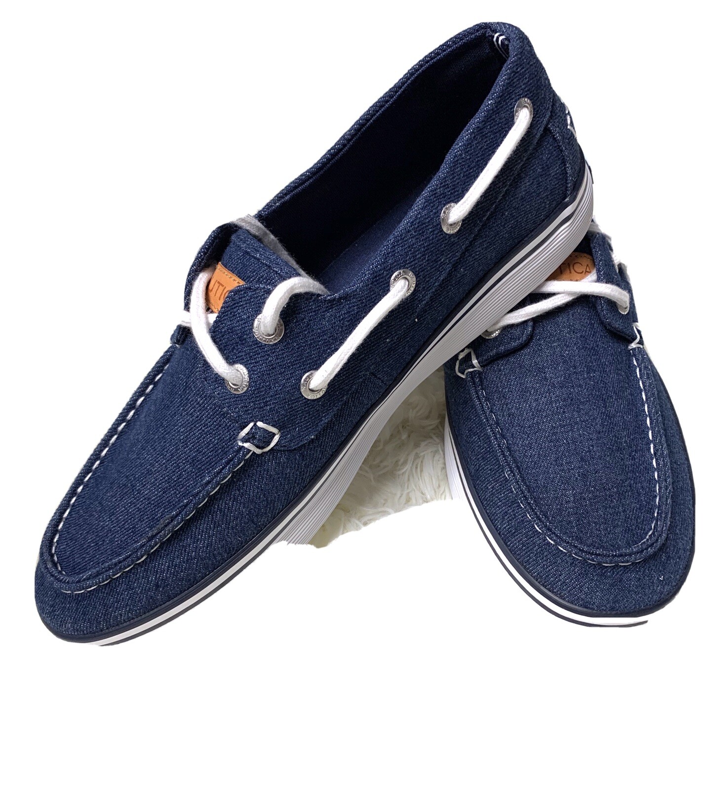 Náutica Mens Boat Shoes Size 9 Black 