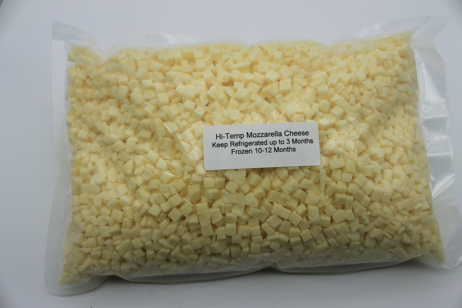 5 lb ¼” Diced High Temp Cheese CheddarPepper JackMozzarellaGhost