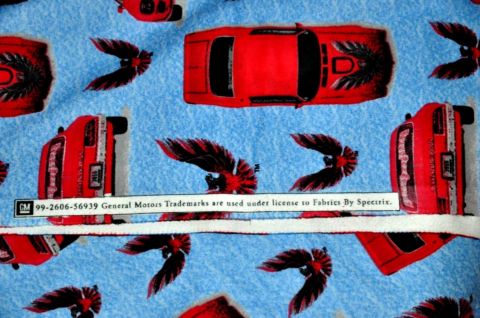 GM Trans Am Fabric Cotton Flannel Spectrix 44" x 2 yrds. - Image 2 of 2