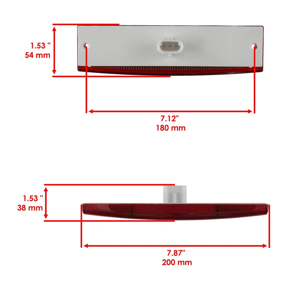 Luz trasera de punto Caltric lámpara de freno para Polaris Ranger ETX 2015-2016 Foto 2 de 4