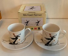 Lot de 2 tasses et soucoupes Michael Ferner 