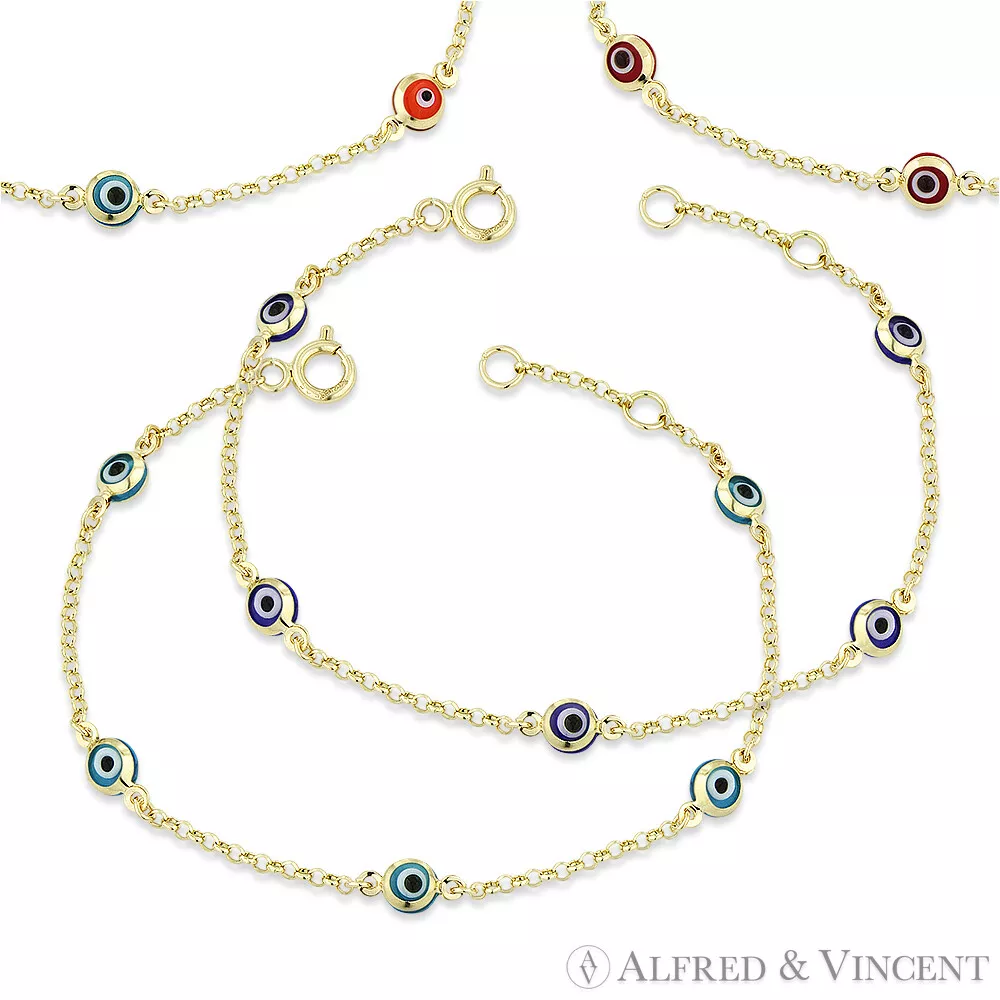 Gold evil eye bracelet for baby store