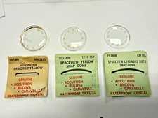 3 Bulova Accutron NOS Space View Crystals New Old Stock item# e11389