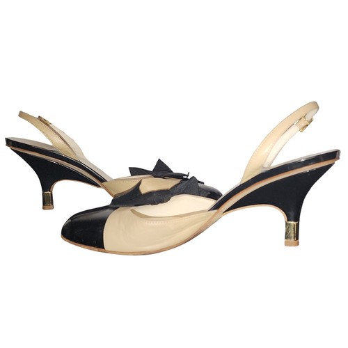 Giuseppe Zanotti Slingback Heels Bow Detail Pointed Toe Pumps Size 37.5