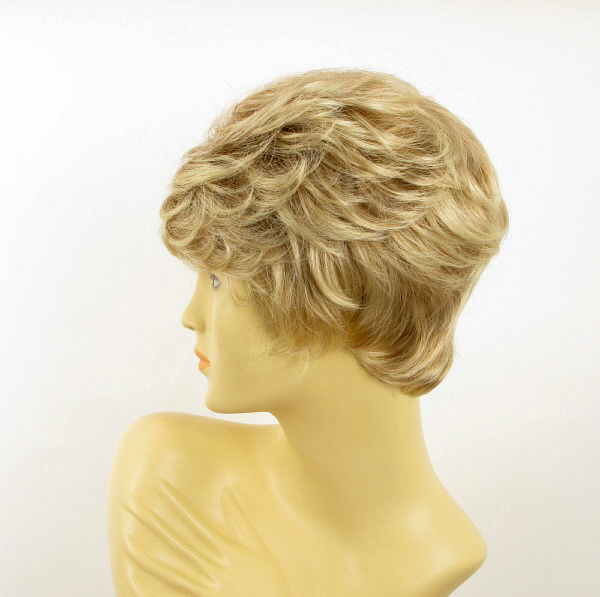Perruque courte val 27t613 blond clair méché naturel