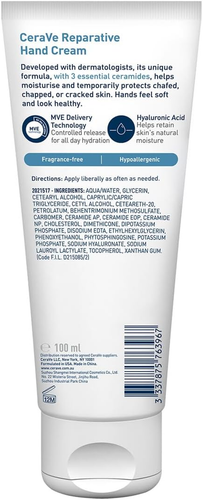 Cerave Reparative Hand Cream 100Ml, Moisturiser Lotion for Extremely Dry, Rough - Picture 2 of 12