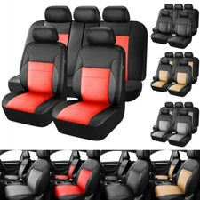 For Toyota Car Seat Cover Full Set Leather 5-Seats Front Rear Protector Cushion