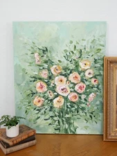 artwork, painting, original painting, acrylic painting, flowers, impressionist 