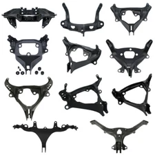 Black Front Headlight Upper Fairing Stay Bracket Fit For Yamaha Honda Kawasaki