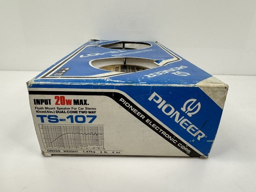 Pioneer TS-107 Dual Cone Altoparlanti Auto Due Direzionali Vintage anni '70 4"" 20w Giappone NOS - Foto 6 di 8