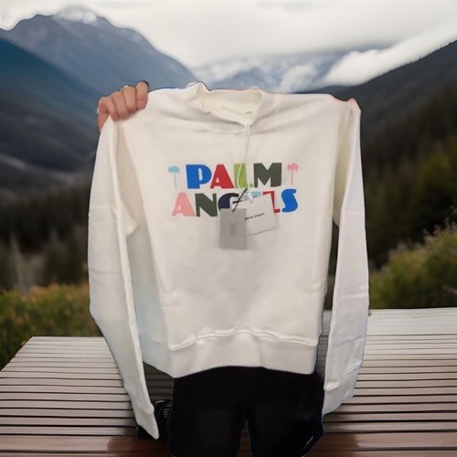 Palm Angels Logo Sweatshirt Sz 12-Children’s XL/Adult XS NWT Made In Italy - Picture 2 of 3