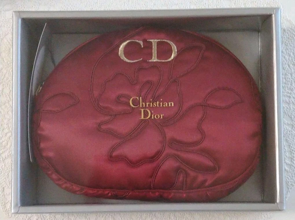 Sac logo CD vintage authentique Christian Dior Bordeaux Deadstock