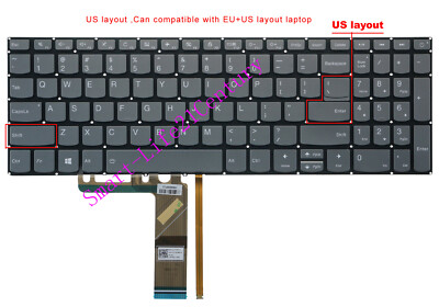US Backlit Keyboard For Lenovo V15-ADA V15-IGL V15-IIL V15-IKB V15-IWL laptop
