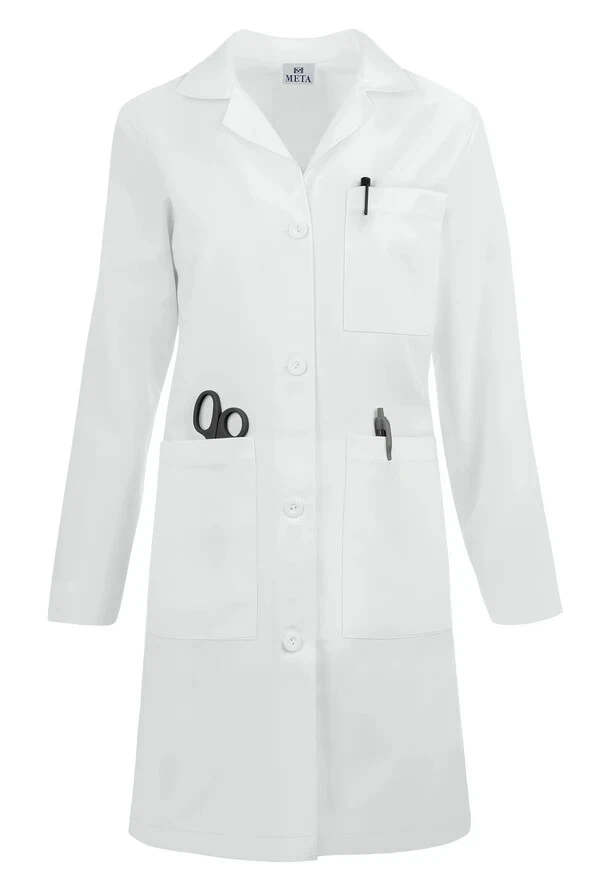 NWT White Swan Woman's 3X Long White Lab Coat 58 Inch Chst-Length 37 Inches - Image 2 of 3