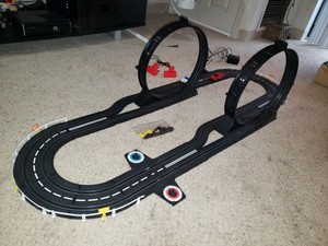 old school electric race car track