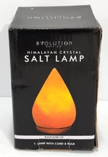 Evolution Salt Co Himalayan Crystal Salt Lamp Raindrop with Cord & Bulb
