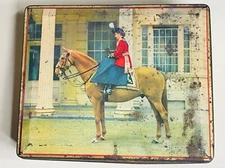 VTG Queen Elizabeth II England Edward Sharp And Sons Ltd Tin box Advertising