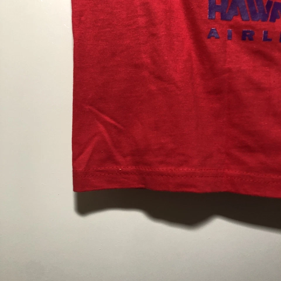Camisa De Colección Hawaiian Airlines Niños Extra Pequeña Roja Púrpura Logo Deletrear Manulele Foto 4 de 4